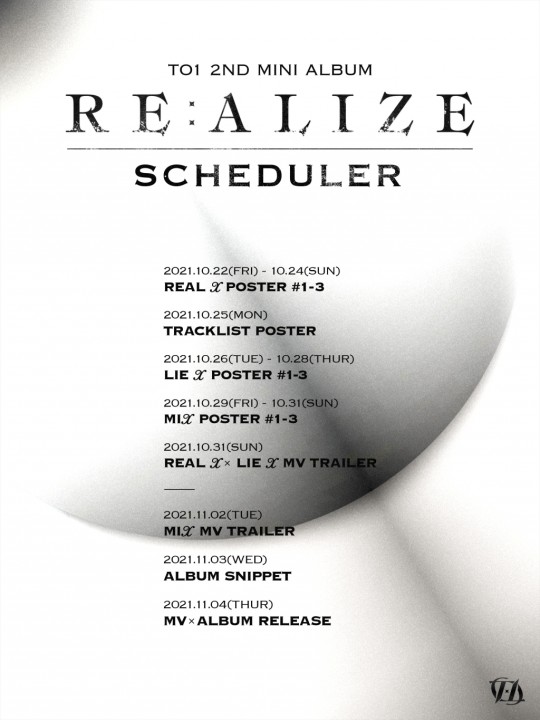 TO1 comeback schedule poster