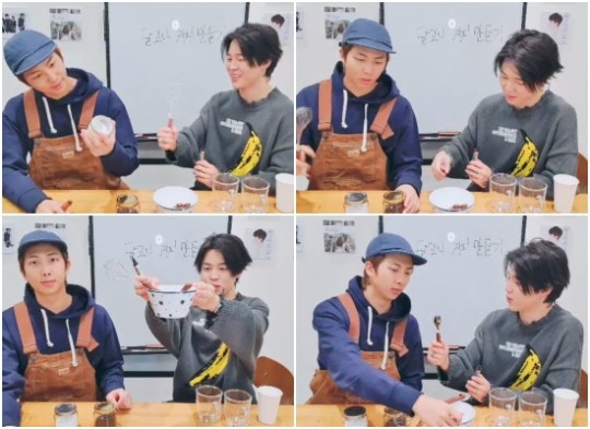 Rm And Jimin Making Dalgona Coffee