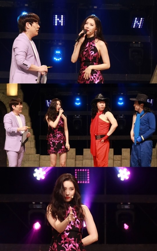 Photos of Sunmi during her appearance on Comedy Big League