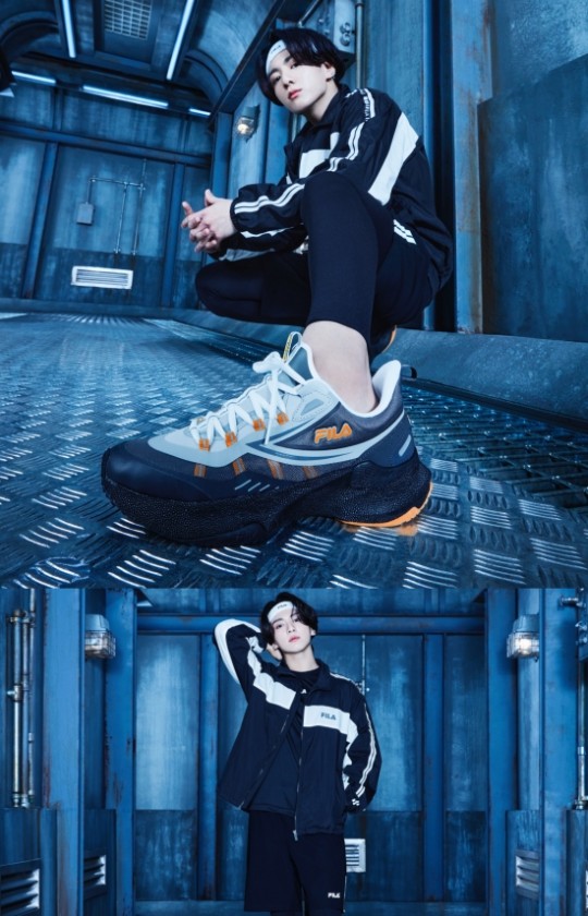 BTS Jungkook wearing FILA shoes