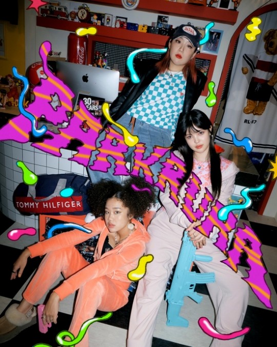 Kpop artist Moonchi Park with Ruru and Lara for ParkRuRa