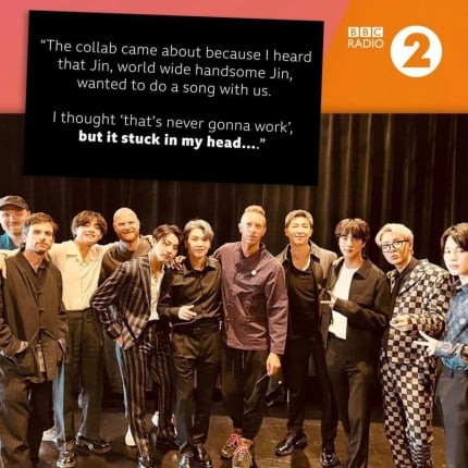 BTS and Chris Martin