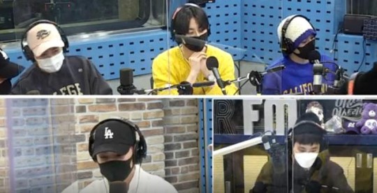 NU'EST members Ren, Minhyun, Aron, Baekho, and JR.