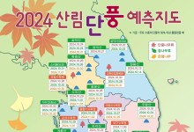 "올 단풍 절정은 10월 말…작년보다 늦어" 산림청 예측지도 발표