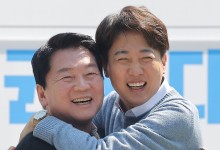 안철수, '김문수와 단일화' 설득 위해 이준석 유세현장 찾아