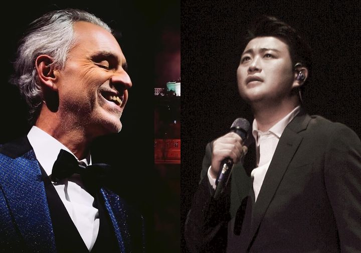 테너 <b>안드레아</b> 보첼리, <b>김호중</b>에게 신곡 <b>선물</b>