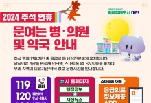 대전·세종, 11~25일 추석 연휴 비상진료체계 운영
