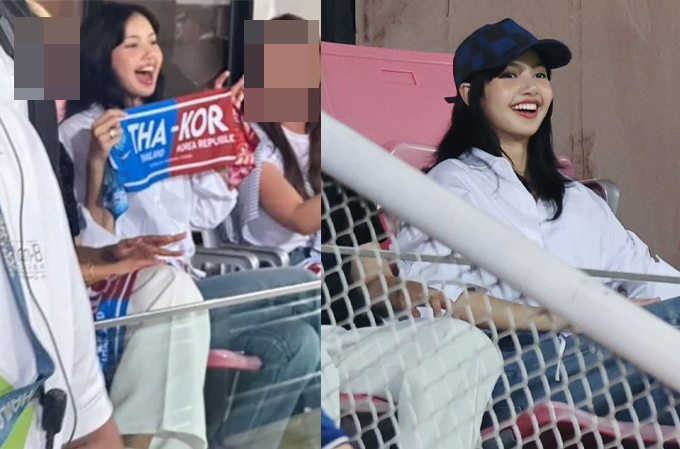 <b>블랙핑크 리사</b>, <b>한국</b> vs 태국 축구 경기장 포착…"어느 팀 응원?"