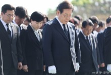 이재명, 이승만·박정희에 박태준도 참배...'민주당 대선후보' 첫 일정