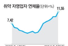 빚 못갚는 '벼랑 끝' 자영업자 급증 … 대출 연체율도 12년 만에 최고