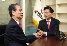 한덕수 "김문수 응원하는 마음…내일 일찍 사전투표"