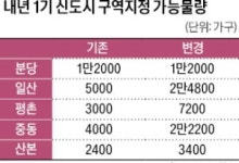 내년 1기 신도시 재정비 4.3만가구 늘어