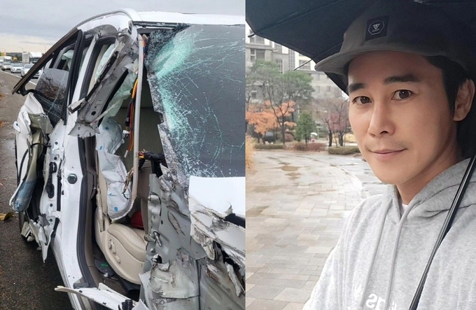 <b>정태우</b>, <b>교통사고</b>로 차량 반파에도 ‘멀쩡’…“제네시스가 나도 살렸다”