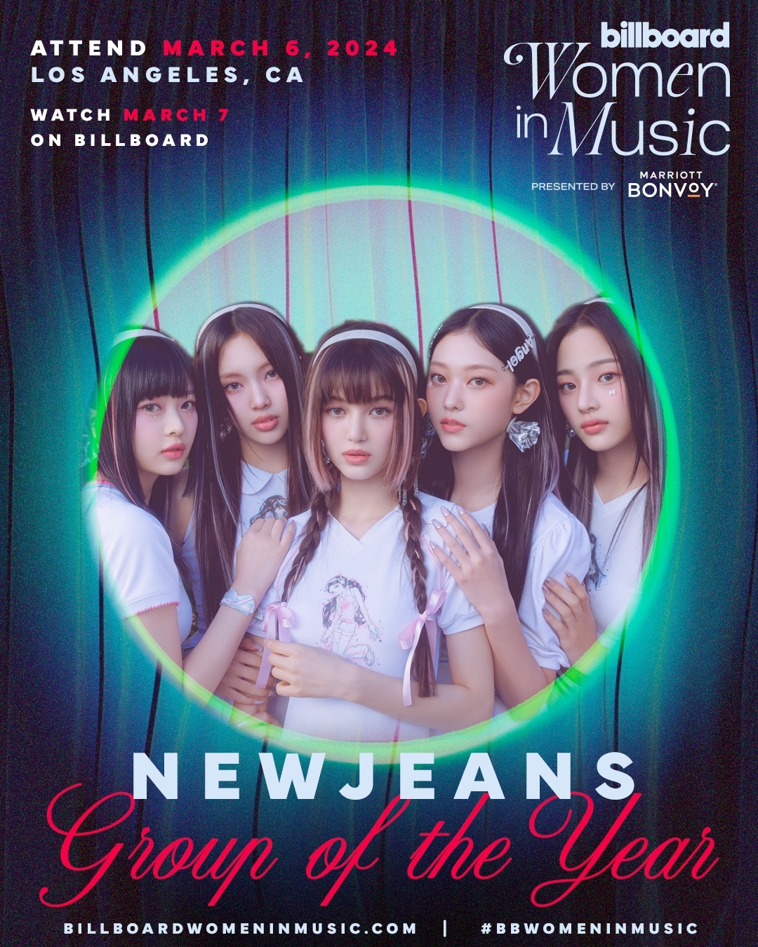 <b>뉴진스</b>, '빌보드 <b>위민</b> 인 뮤직 어워즈' <b>올해의</b> 그룹상 수상