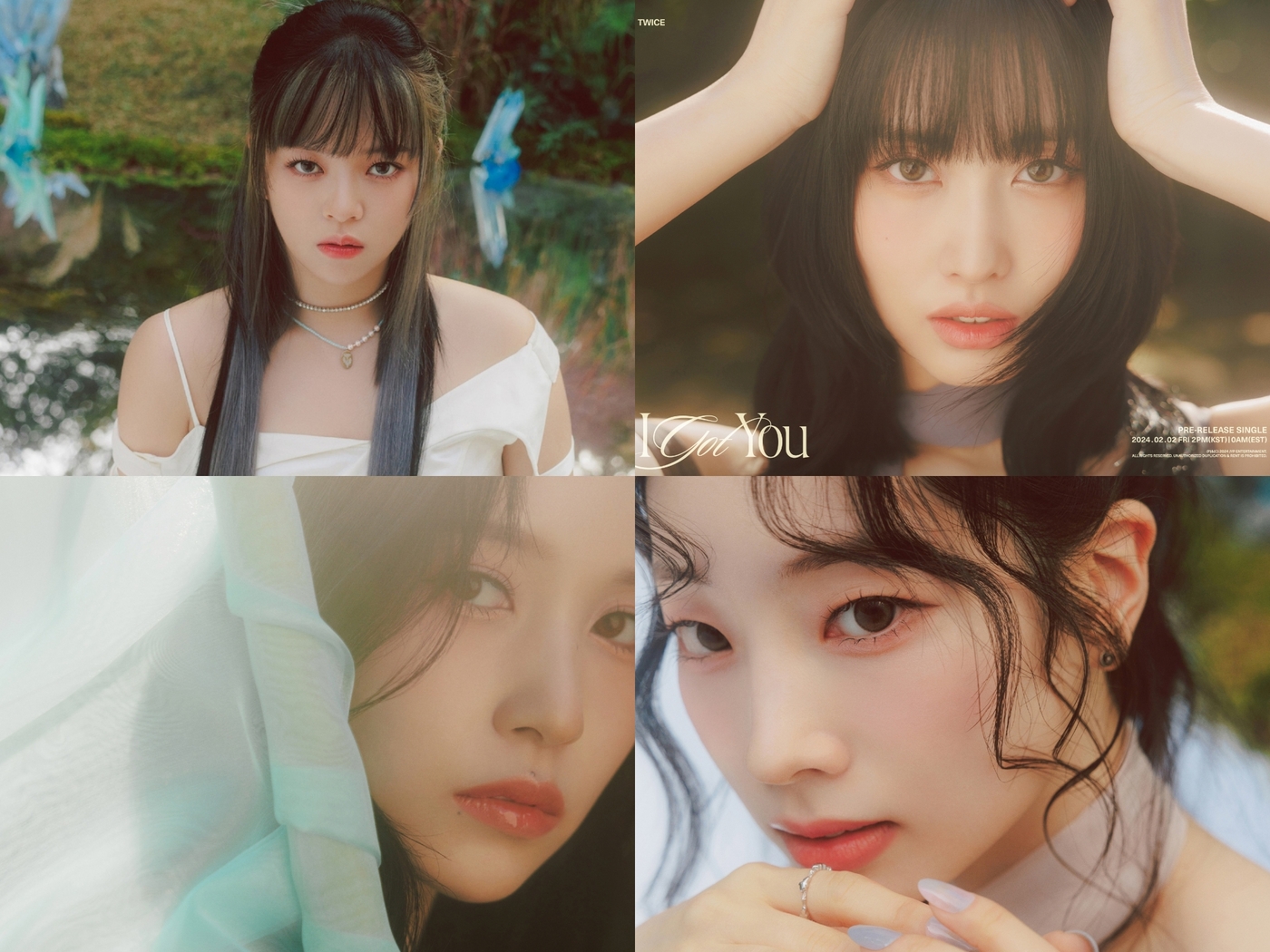 <b>트와이스</b>, <b>정연</b>·<b>모모</b>·미나·다현 신곡포토 공개…'청순감성 반짝, I GOT YO...
