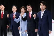 나경원 “당내 경선 여론조사 의아” 이준석 “부정선거론자 초기 증상”