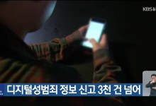 디지털성범죄 정보 신고 3천 건 넘어