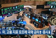 미, 고용 지표 호조에 국채 금리↑·증시↓