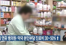 설 연휴 병의원·약국 본인부담 진료비 30~50% ↑