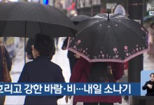충북 흐리고 강한 바람·비…내일 소나기