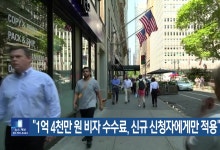 “1억 4천만 원 비자 수수료, 신규 신청자에게만 적용”