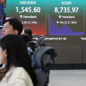 코스피 5%대 급락하며 8400까지 밀렸다…매도 사이드카 발동