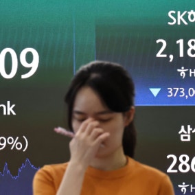 반도체發 '검은 목요일' 코스피 8% 급락…환율 또 올라