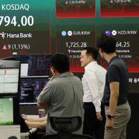 반도체 투 톱 '빨간불' 전환…하루 500 왔다갔다한 코스피