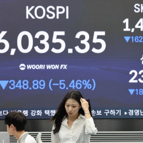반도체주 대폭락에 코스피 6천 턱걸이…시총 5천조 붕괴
