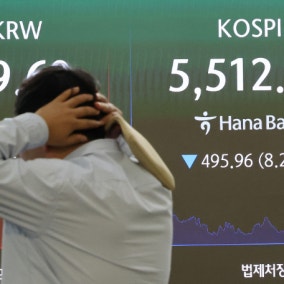코스피 장중 8% 폭락…동반 서킷브레이커에 증시 '패닉'