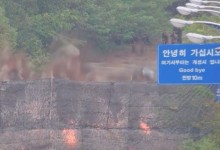 北 폭파·요새화 작업 중인 경의선·동해선 방벽이 벌써