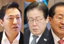 '대선 양자 대결' 이재명 41% vs 오세훈·홍준표 41% 동률