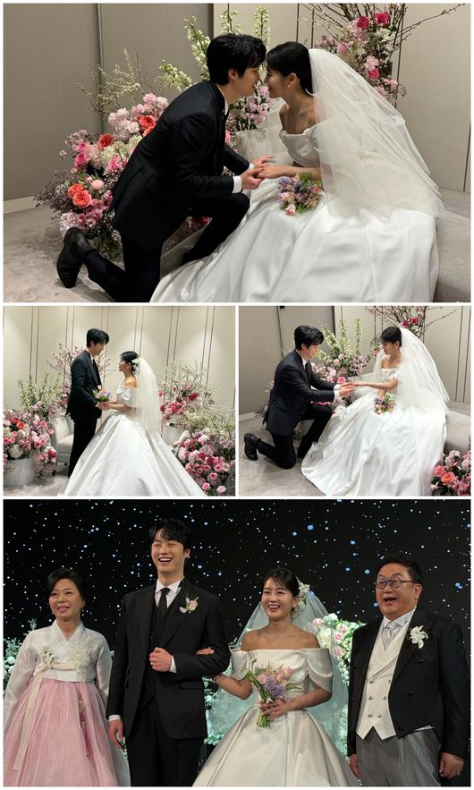 <b>이수민</b>원혁, <b>결혼식</b> 현장 최초 공개..무릎 꿇고 반지 프러포즈