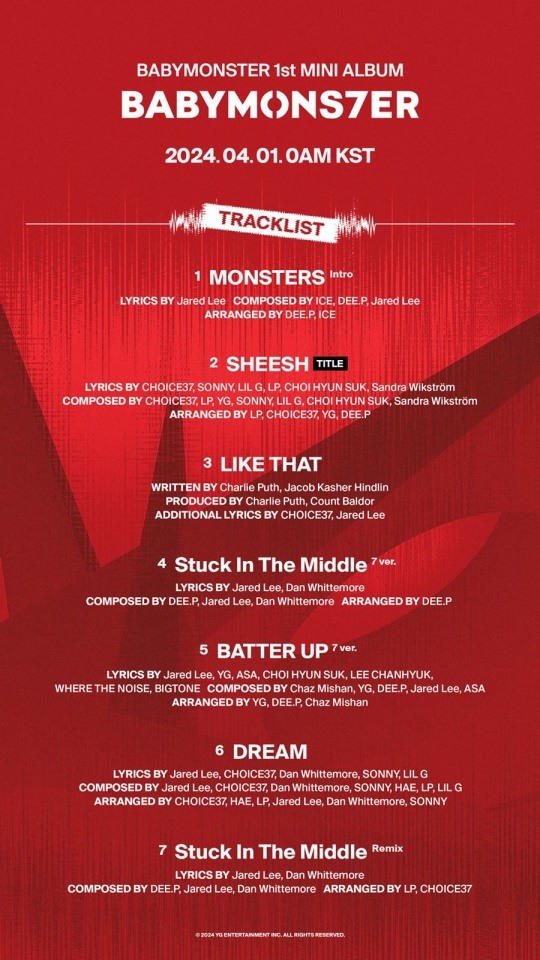 YG <b>베이비 몬스터</b> 컴백, 막강 프로듀서 총출동..찰리푸스 합류