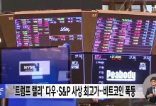 '트럼프 랠리' 다우·S&P 사상 최고가‥비트코인 폭등