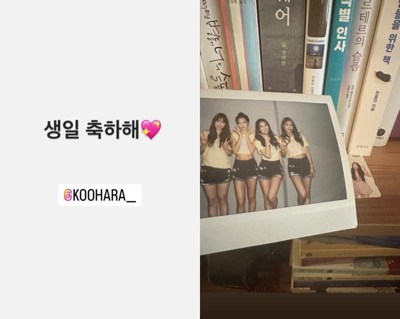 <b>카라 한승연</b>·<b>강지영</b>, 故 구하라 향한 그리움 “생일 축하해”