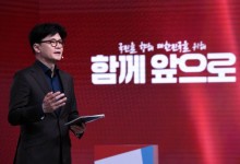 한동훈, 현충사에서 국방안보 공약 발표…"핵잠수함·핵잠재력 확보"