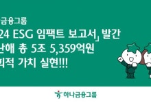 하나금융, 지난해 5조5359억원 사회적 가치 창출