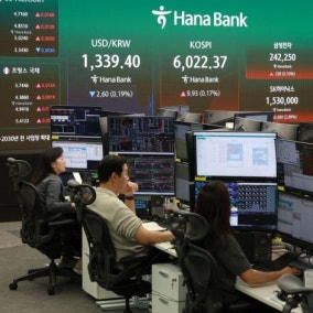 삼전 주주환원에 실망?…코스피, 1%대 하락 마감