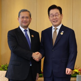 한-캄 정상, 스캠 범죄 논의...다음달부터 '코리아 전담반' 가동