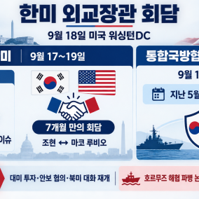 호르무즈 파병, 어떻게 되나? 한미 외교 장관 회담, 9월 18일 미국서 개최···부산에서는 사흘간 한미 고위급 국방 회의