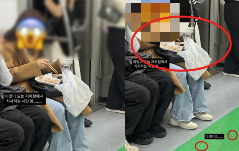 서울지하철 내에서 컵라면부터 보쌈 정식까지...취식 민원 올해만 8백 건↑