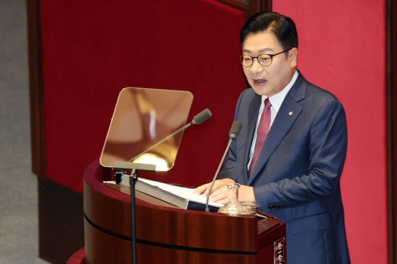 정점식 "李정권 '임기 연장 개헌'은 자기 죄 지우기… 국힘, 개헌 논의 않겠다"